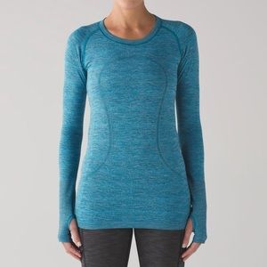 Lululemon Swiftly Long Sleeve Blue Indian Ocean